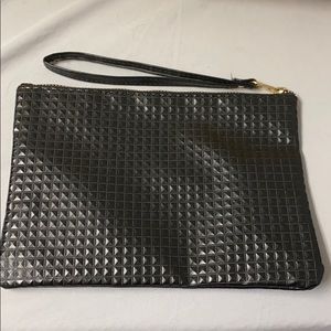 ✅Womens Handbag Clutch Zipper Purse Bag Gold Black